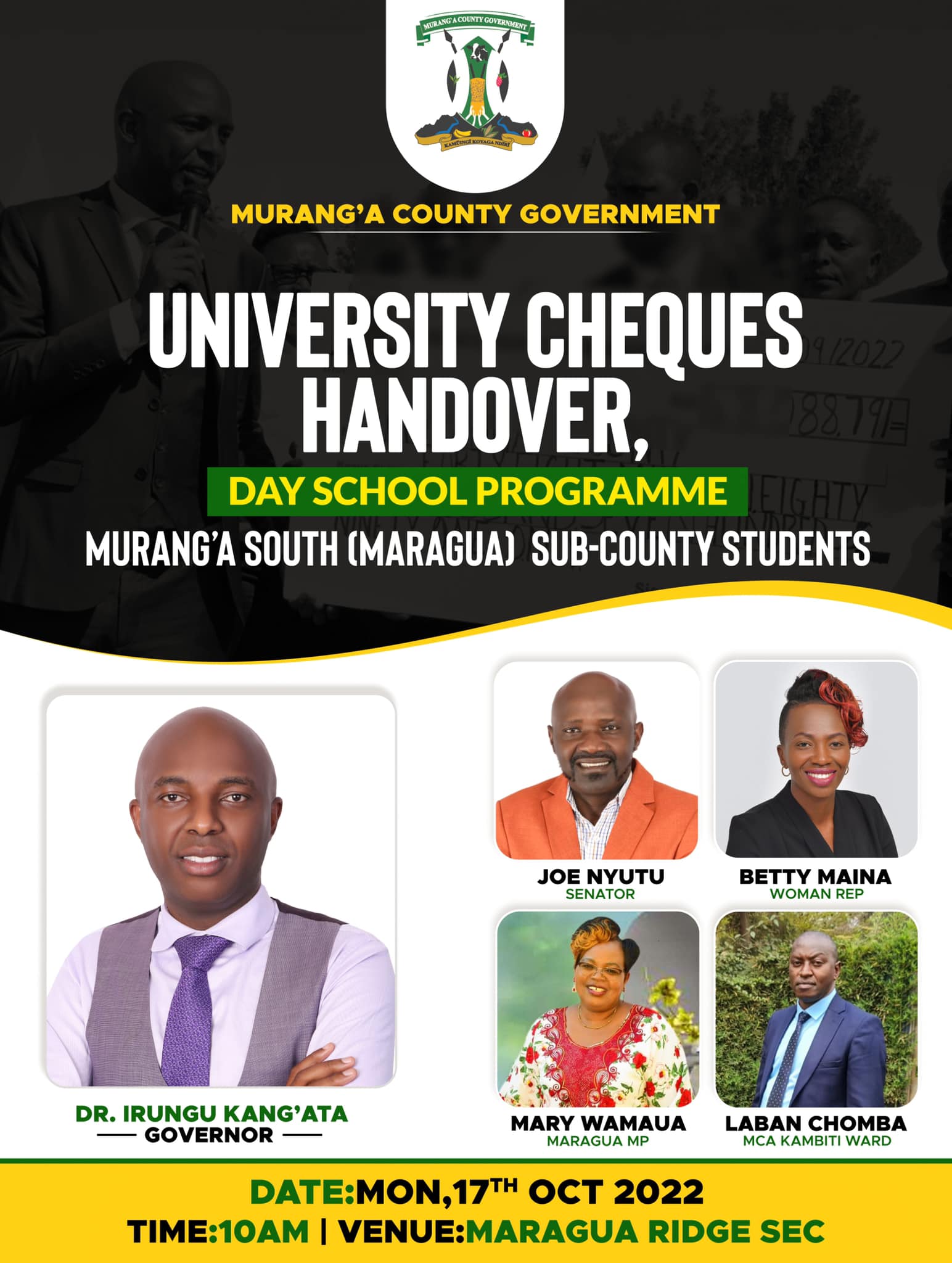 muranga county university admission scholarship
